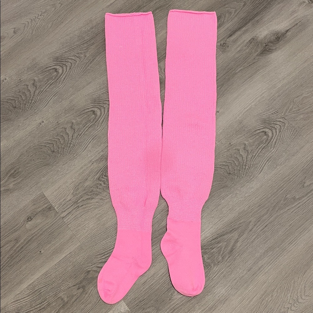Bubblegum Pink Thigh High Socks